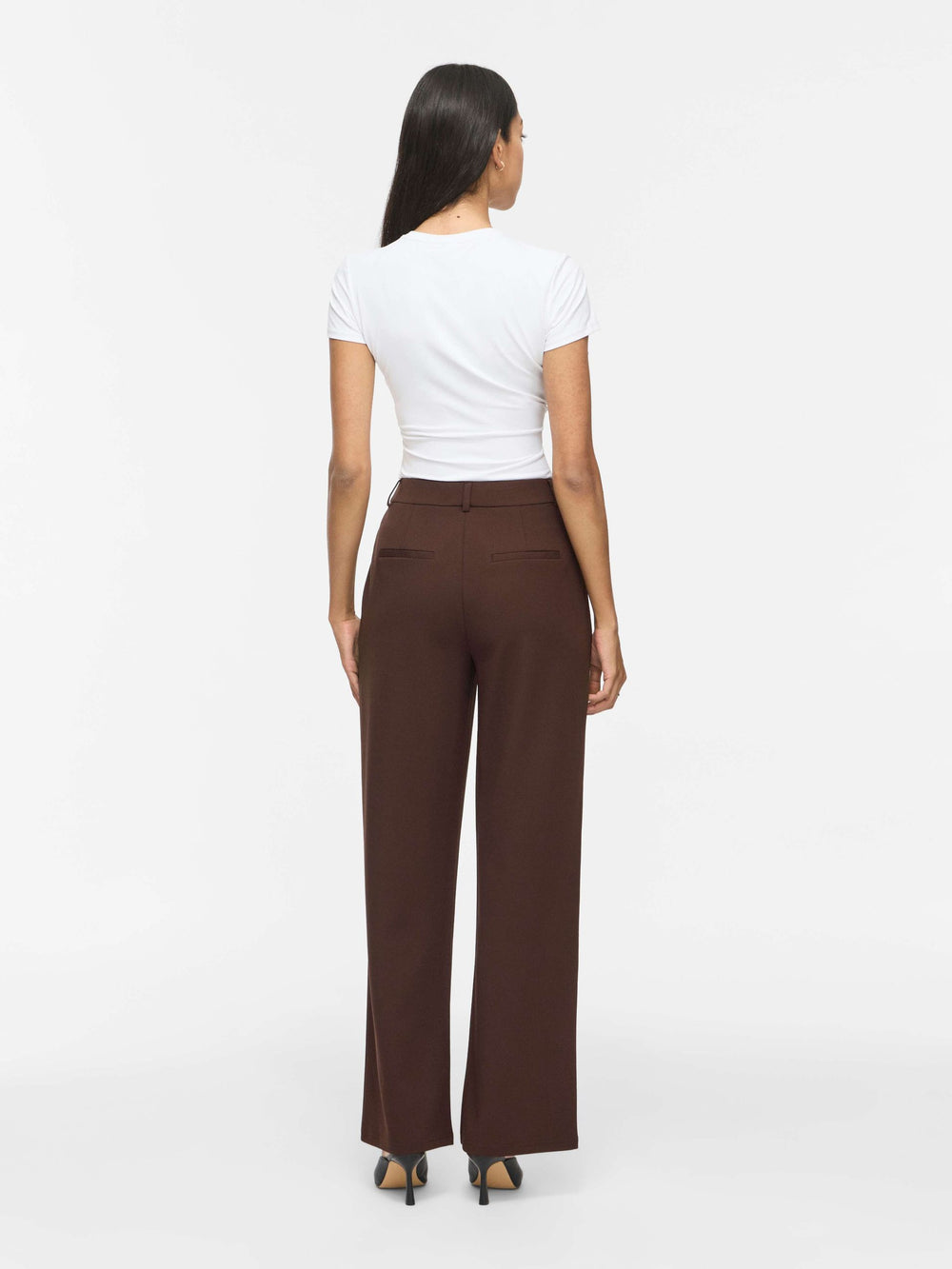 Pantaloni donna VILA maglia poliestere riciclato