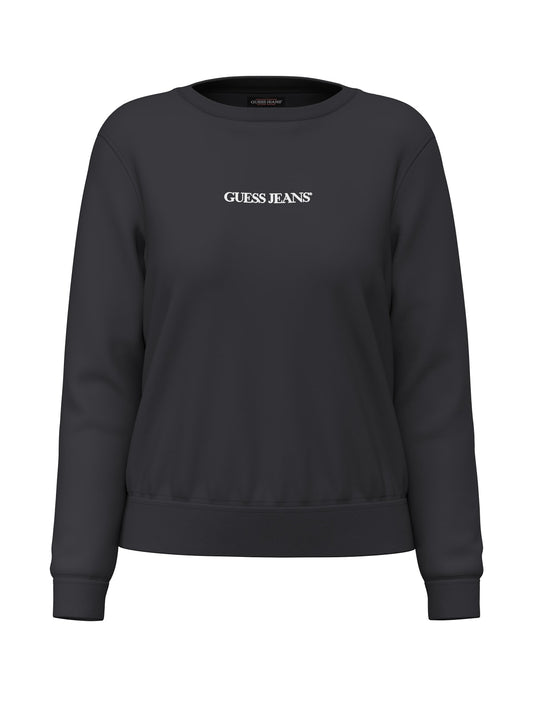 Felpa logo ricamato Guess Jeans donna cotone