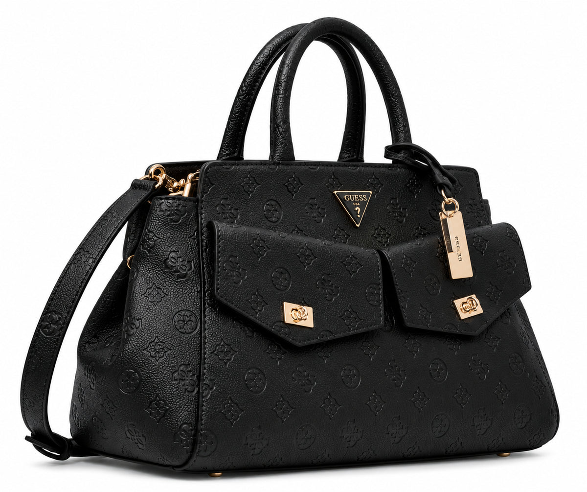 Borsa satchel Guess Blake grande logo donna