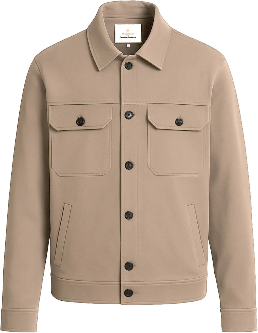 Overshirt MARKUP uomo bottoni effetto scamosciato