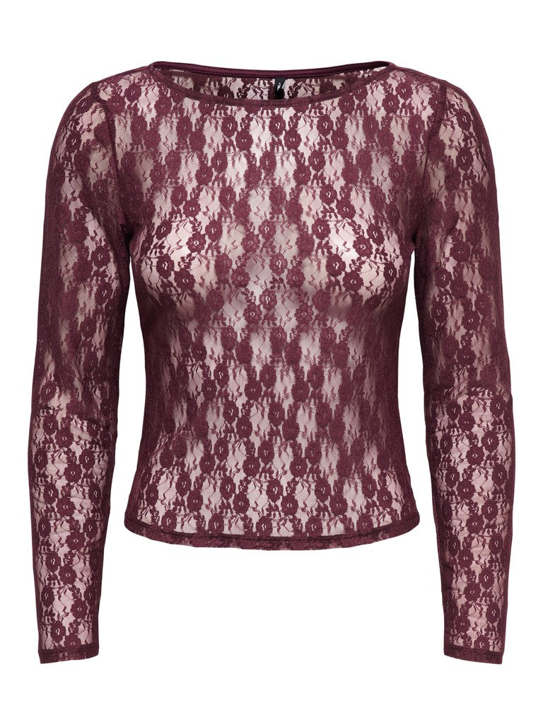 Blusa donna ONLY maglia stretch collo chiuso