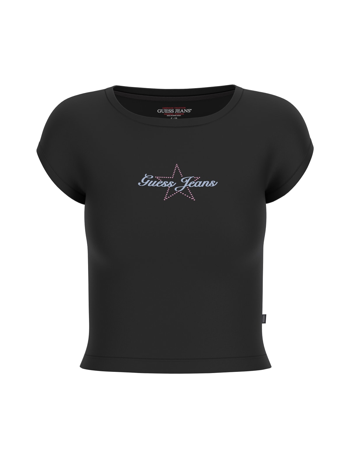 T-shirt Guess Jeans donna cotone raglan stampa stella