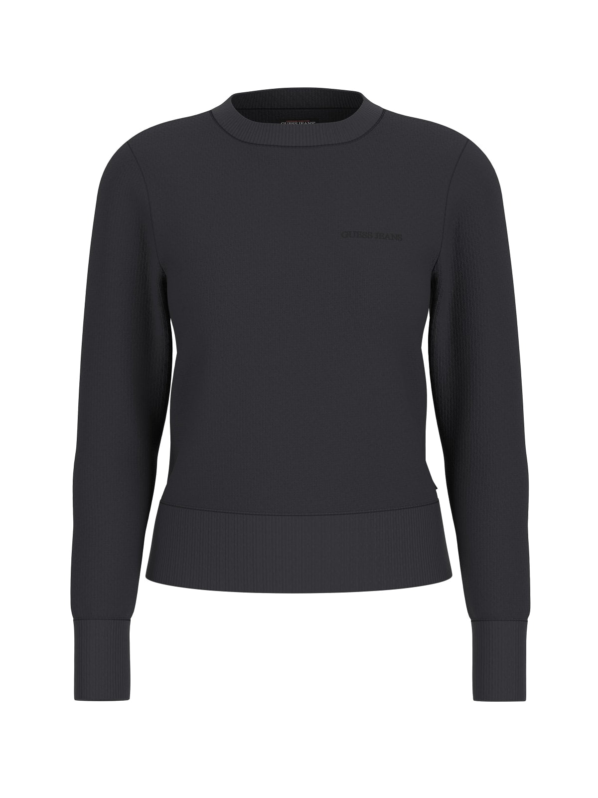 Maglia Guess Jeans donna girocollo logo ricamato
