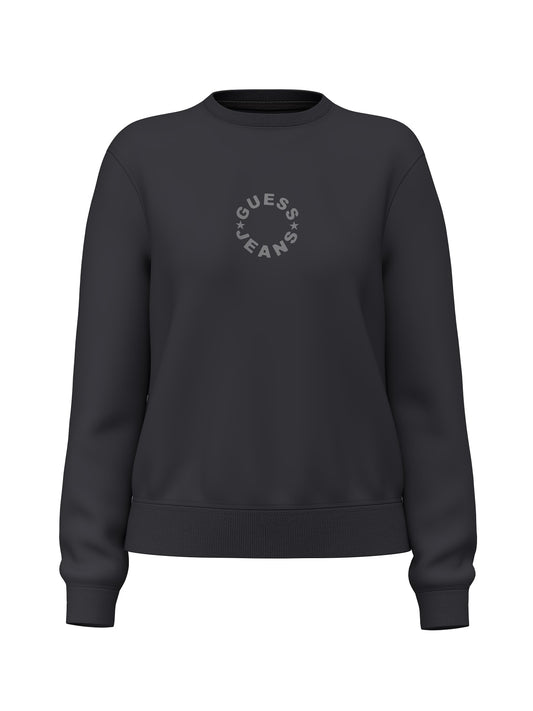 Felpa girocollo stampa donna Guess Jeans cotone