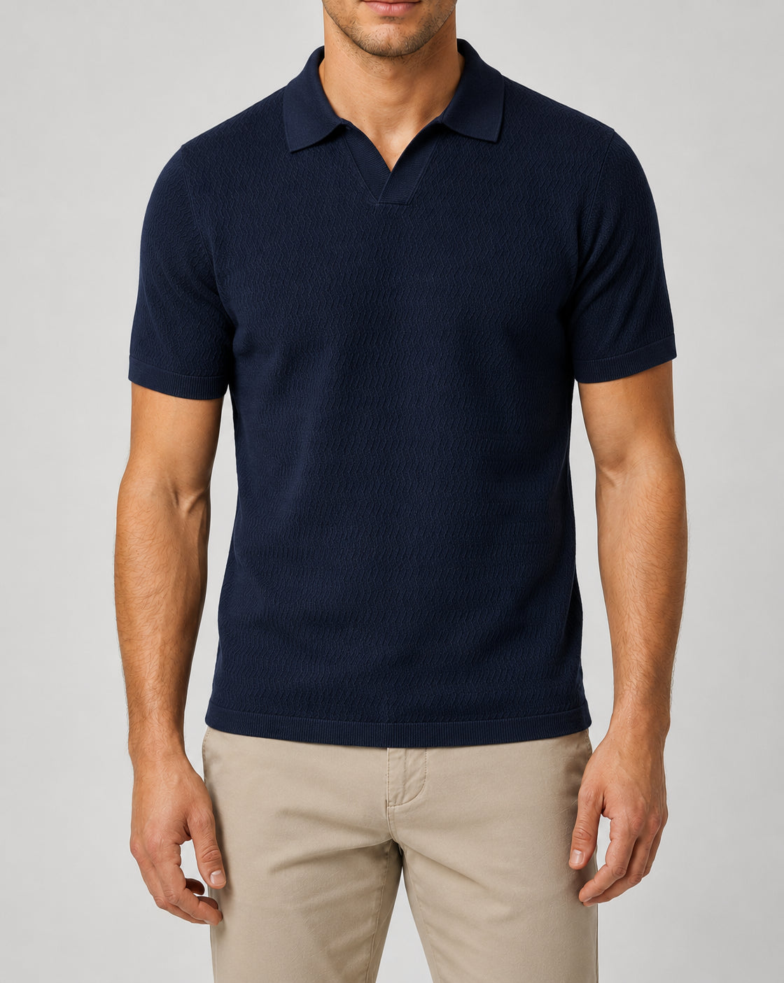 Polo MARKUP uomo derby manica corta texturizzata