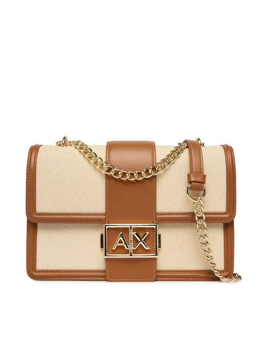 Borsa A|X Armani Exchange donna logo monogram metallo