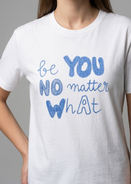 T-shirt donna MARKUP cotone girocollo stampa scritta