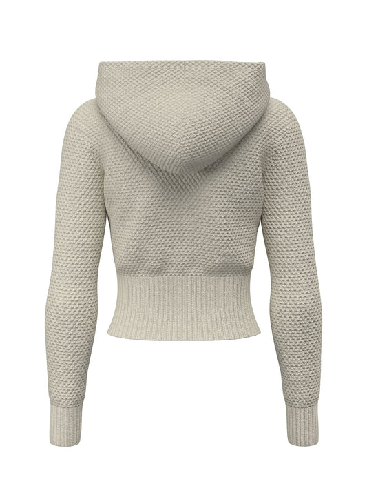 Maglione Guess Jeans donna cappuccio zip trecce