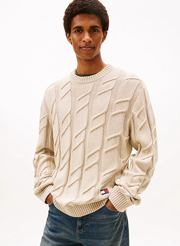 Maglia Tommy Jeans uomo chunky regular cotone PE 2026