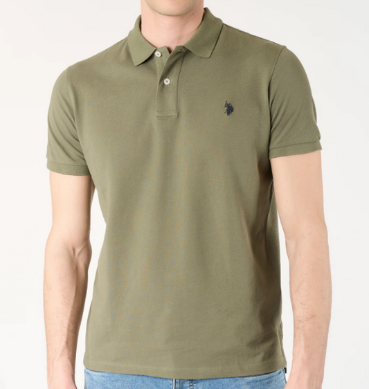 Polo uomo U.S. Polo Assn. cotone piqué manica corta