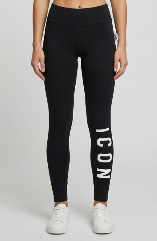 Leggings donna ICON logo grande cotone elasticizzato