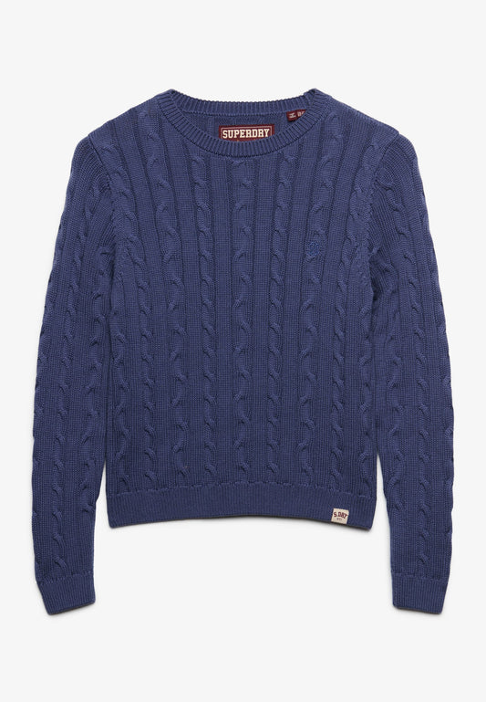 Maglione donna Superdry girocollo intreccio