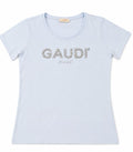 T-shirt donna Gaudi' Jeans pe26 logo stampato sul petto