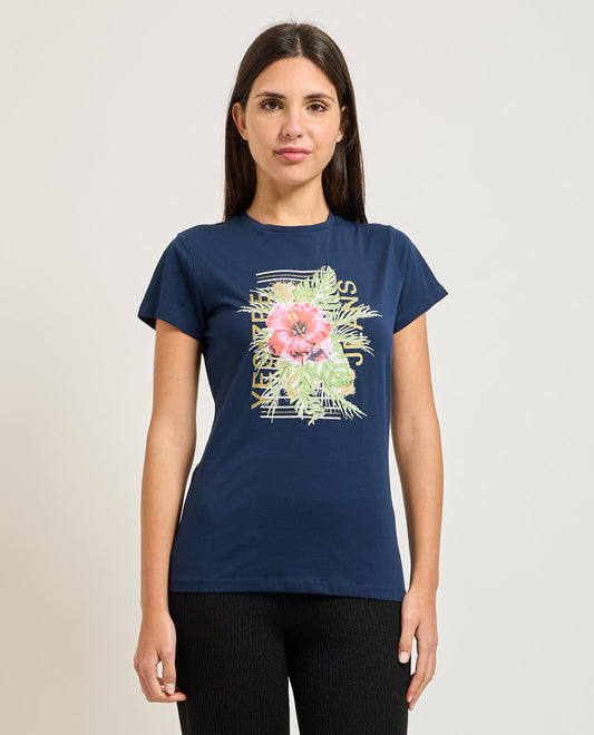 T-shirt donna YES-ZEE cotone manica corta regualr fit PE 2026