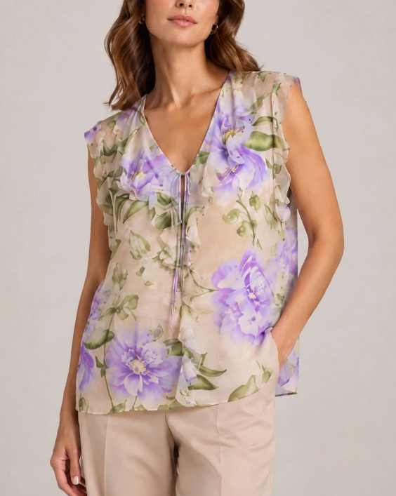 Top donna MARKUP fiorato crepe viscosa