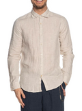 Camicia uomo MARKUP lino manica lunga collo francese