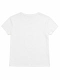 T-shirt donna Calvin Klein Jeans logo institutional cotone bright white