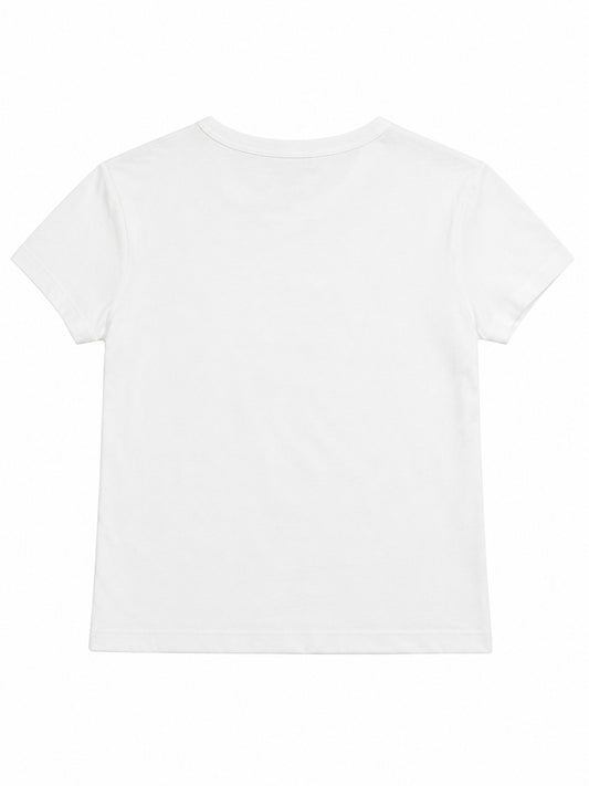 T-shirt donna Calvin Klein Jeans logo institutional cotone bright white