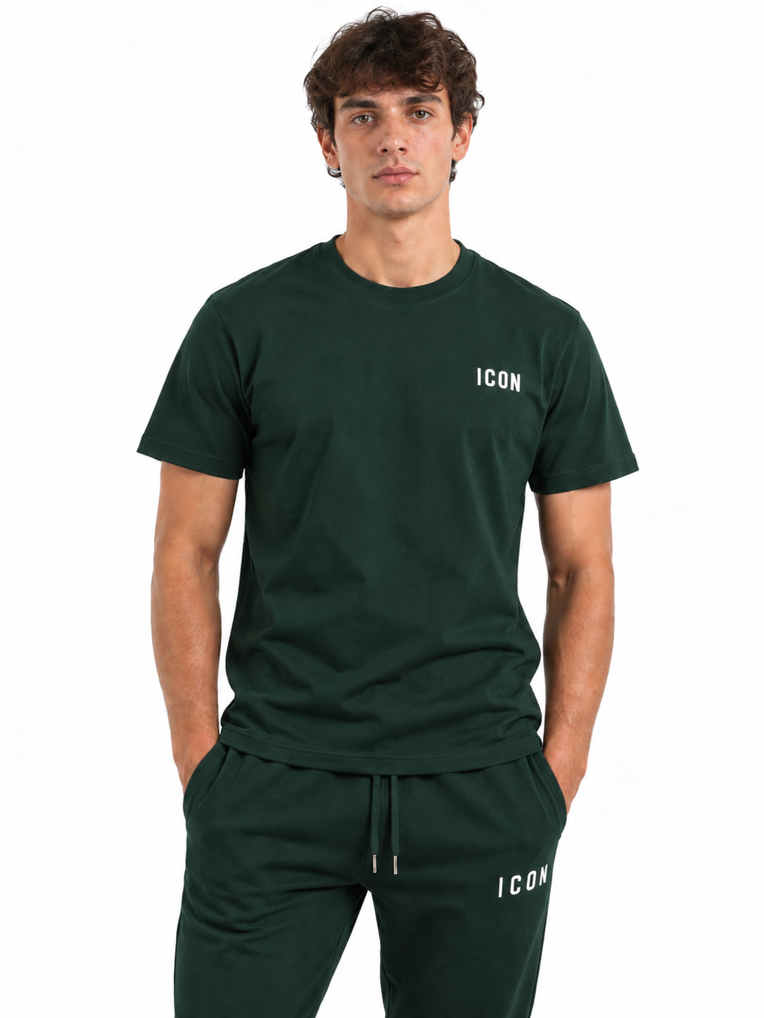 T-shirt uomo Icon manica corta cotone ricamo