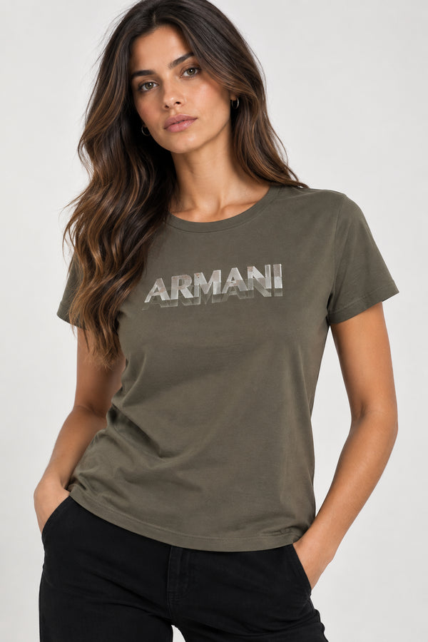 T-shirt donna A|X Armani Exchange cotone jersey