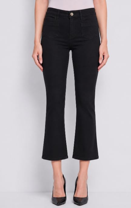 Pantalone donna Gaudi Jeans flaire cropped cotone stretch pe26