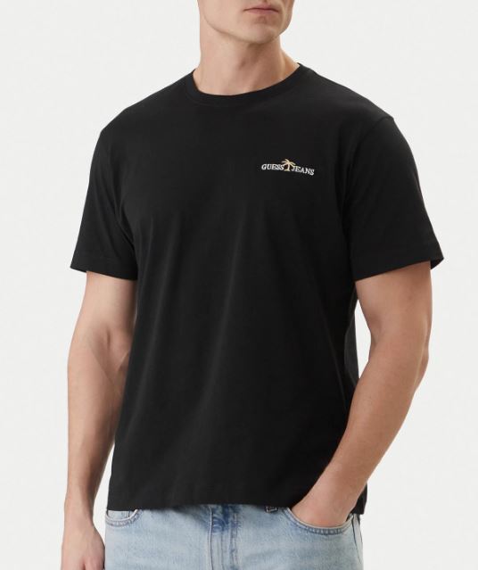 T-shirt Guess Jeans uomo regular cotone stampa nautica
