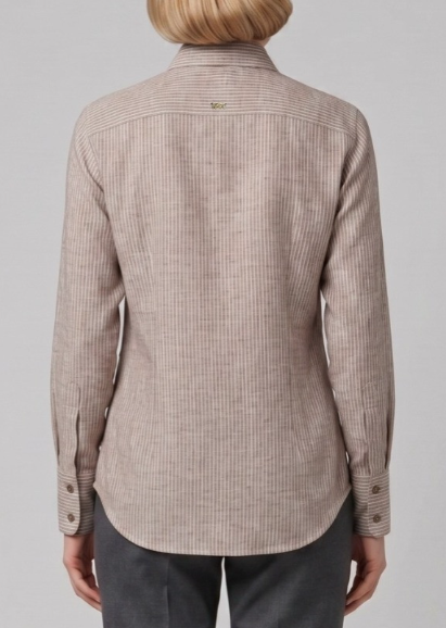Camicia donna MARKUP rigata over lino