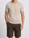 T-shirt MARKUP uomo misto lino righe manica corta