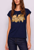 T-shirt donna Gaudi' Jeans manica corta cotone stretch pe26