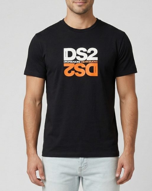 T-shirt DS2 uomo cotone maxi logo PE 2026