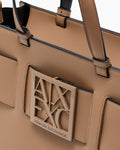 Borsa Armani Exchange donna similpelle logo
