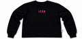 Felpa cropped donna ICON girocollo logo piccolo