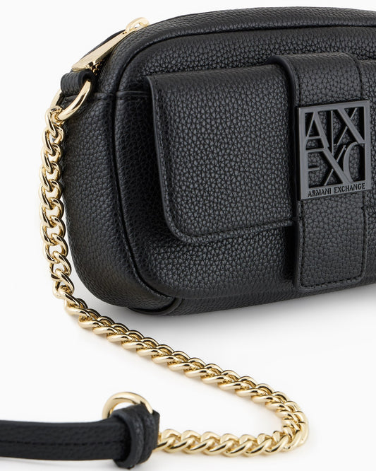 Borsa donna A|X ecopelle logo tracolla regolabile