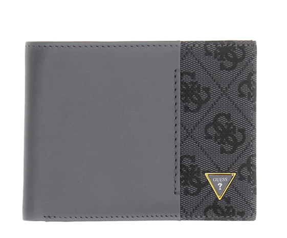 Portafoglio Guess uomo Milano bifold misto nero