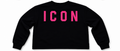 Felpa cropped donna ICON girocollo logo piccolo