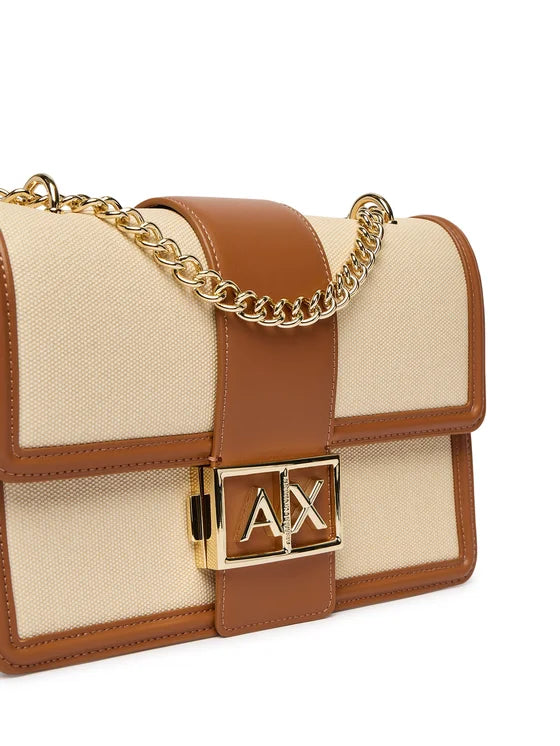 Borsa A|X Armani Exchange donna logo monogram metallo