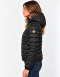 Piumino corto donna MARKUP satin cappuccio