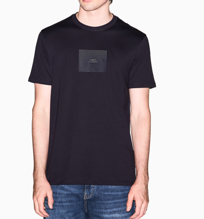 T-shirt A|X Uomo Regular Fit Logo centrale off white