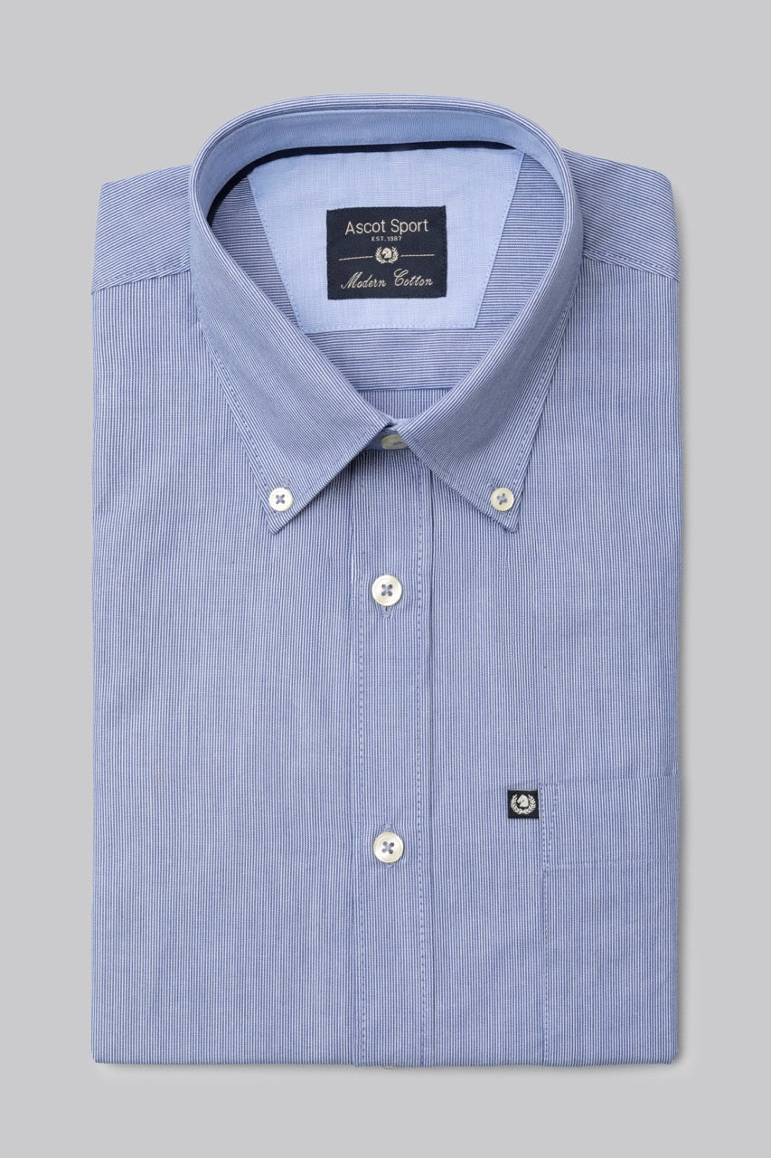 Camicia button down ASCOT uomo popeline cotone
