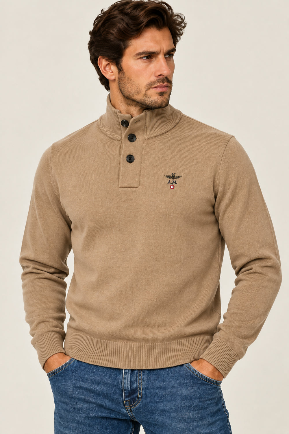 Maglia Aeronautica Militare uomo bottoni AI 2026