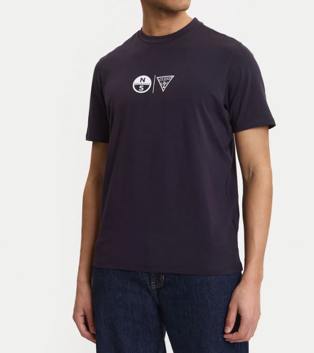 T-shirt Guess Jeans uomo stampa cotone