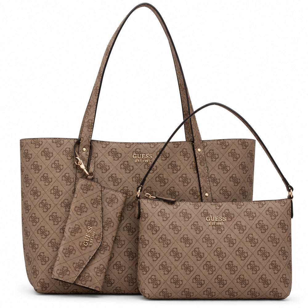 Borsa tote Guess Brenton zip logo donna