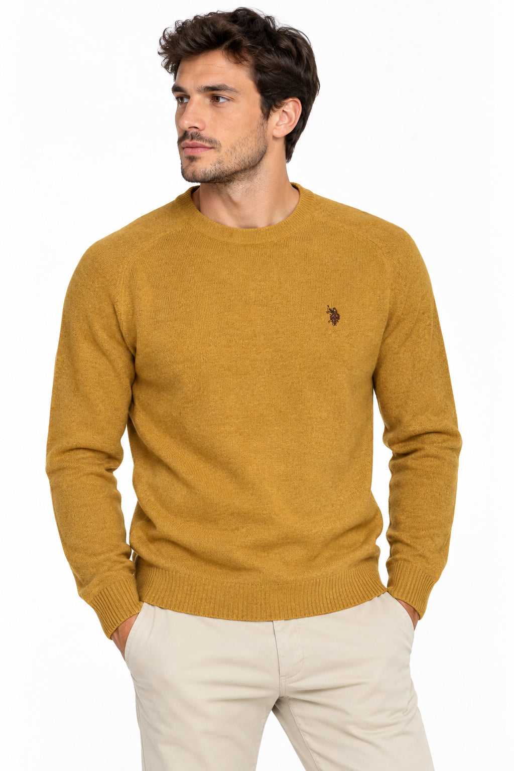 Maglia girocollo U.S. Polo Assn. uomo cotone cashmere Leon