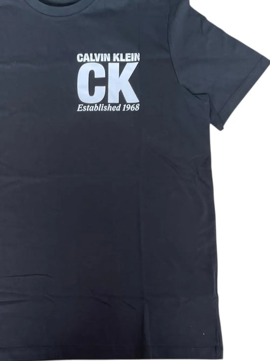 T-shirt basic uomo Calvin Klein con logo in cotone PE 2026 black