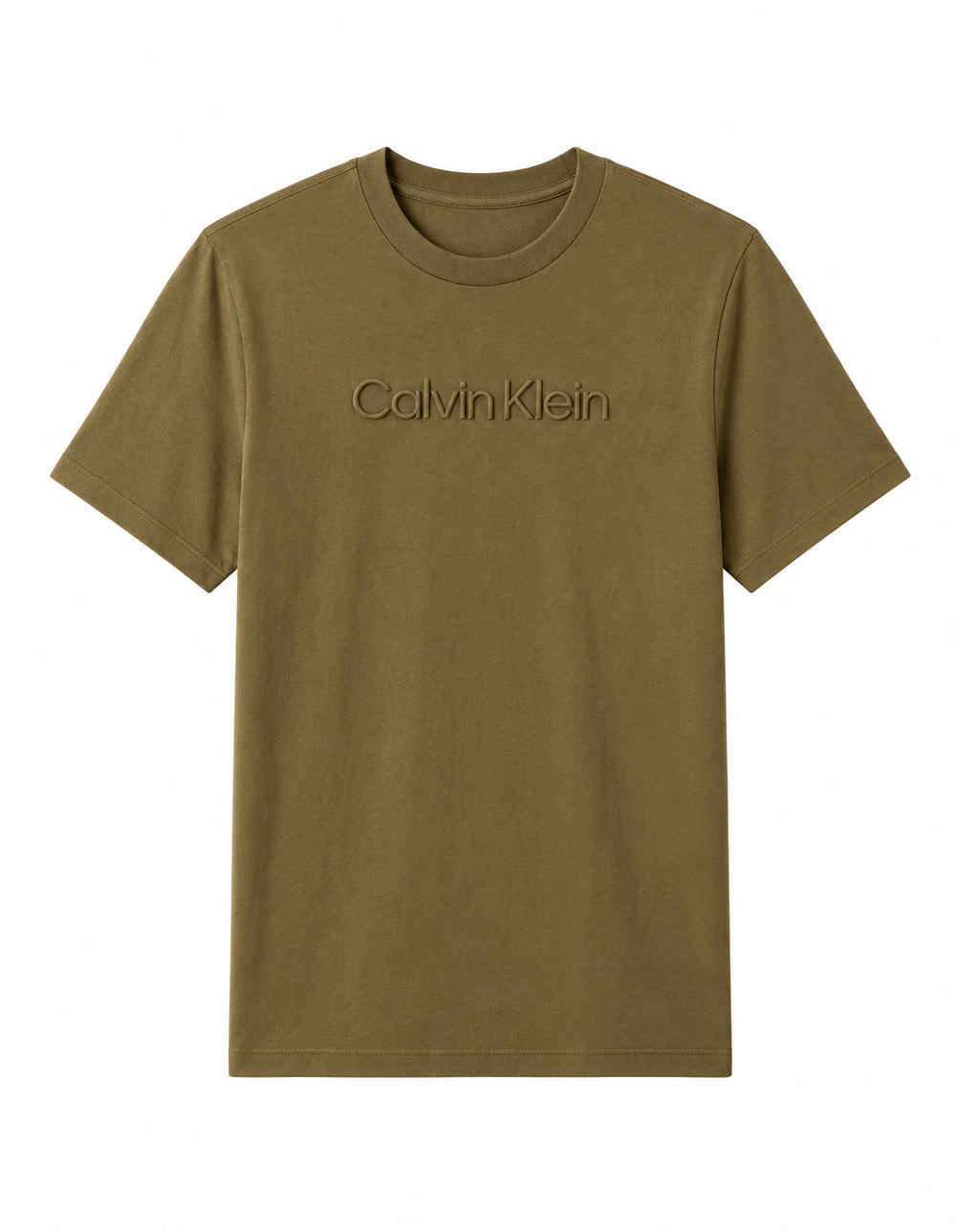 T-shirt Calvin Klein uomo logo centrale cotone girocollo manica corta capers