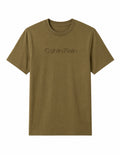 T-shirt Calvin Klein uomo logo centrale cotone girocollo manica corta capers