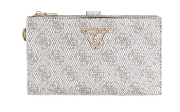 Portafoglio Guess donna Laurel similpelle latte logo