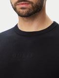 Maglione Mason Guess uomo girocollo logo stampato viscosa