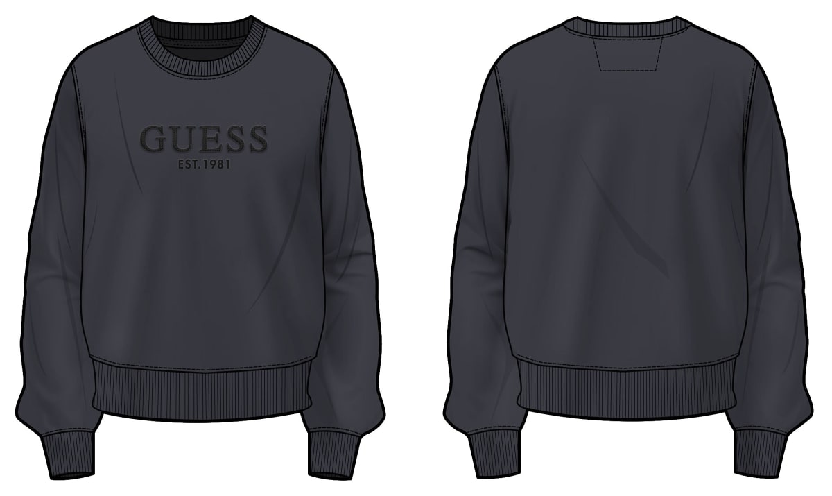 Felpa uomo Guess girocollo logo cotone