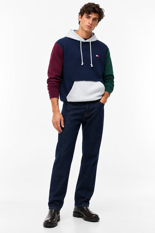 Felpa cappuccio Tommy Jeans uomo regular fit cotone